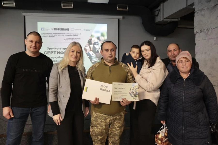 У грудні 67 родин ветеранів війни на Вінниччині отримали сертифікати на власне житло