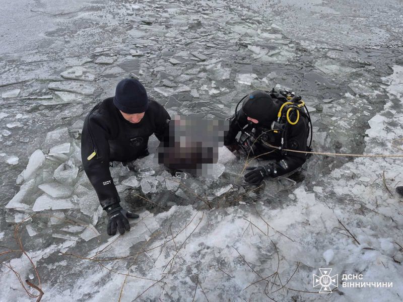 На Вінниччині знайшли під льодом тіло чоловіка, який рибалив на водосховищі