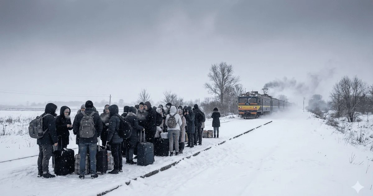 Пасажирів “Укрзалізниці” кинули у Польщі на морозі просто неба