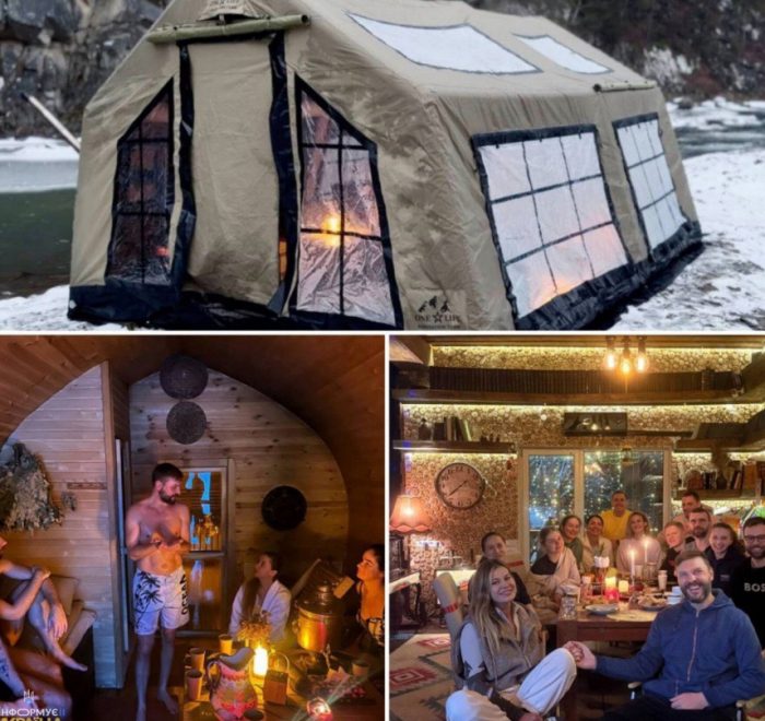 Чоловік організував безкоштовну лазню для всіх, щоб зігрітися від холоду в Києві, — «Радіо Свобода».