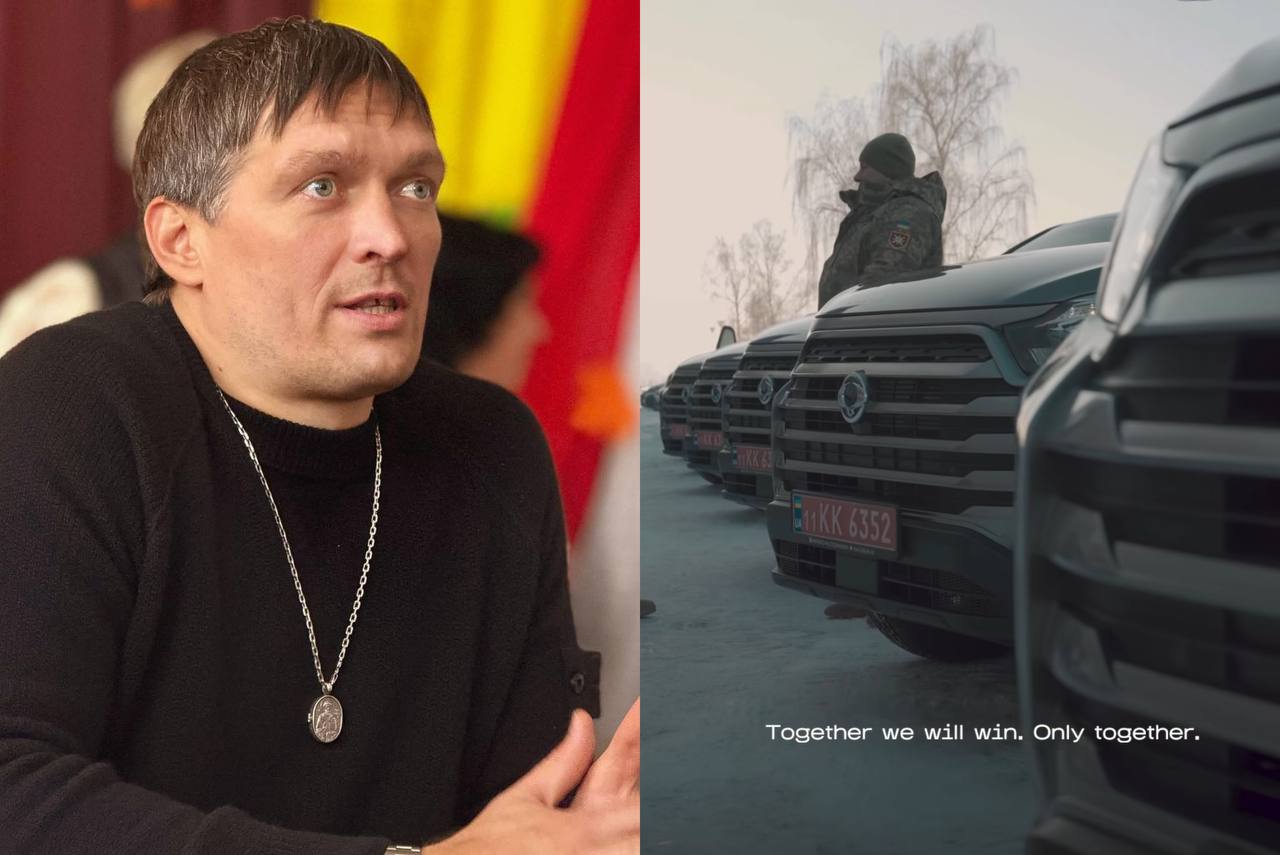 Усик передав бійцям ЗСУ 10 автомобілів
