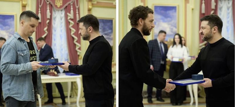 «Золоте серце» – двом вінничанам Президент Володимир Зеленський вручив відзнаку «Золоте серце» двом волонтерам із Вінниччини