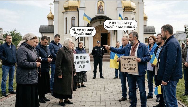 Давайте! Йдіть на Великдень до московської церкви і кажіть: «А шо ми? Ми привикли тут. Ми до Бога! Ми внє палітікі!»