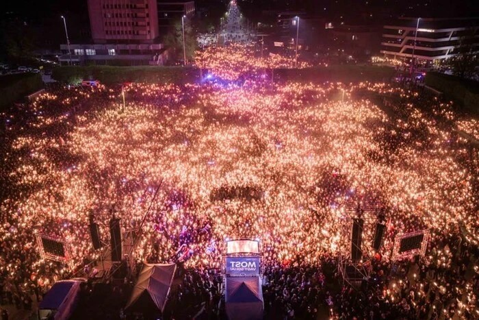 Напередодні виборів в Угорщині пройшов масштабний протест проти Орбана