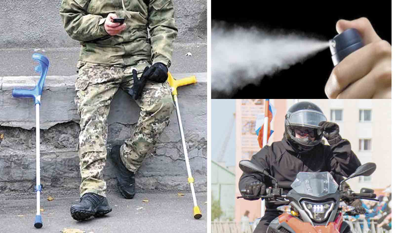 Військового інваліда без ноги, на милицях обприскали газовим балончиком