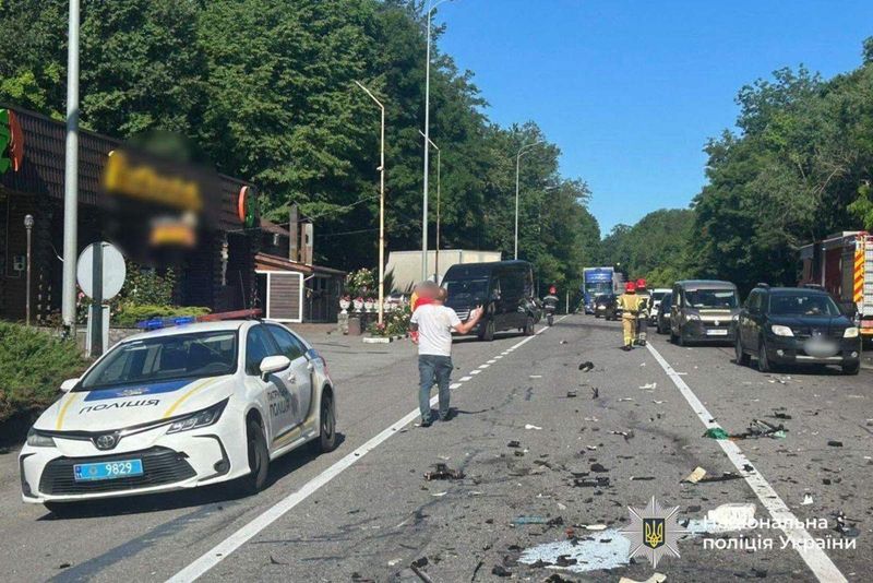 7 автівок зіткнулися на об’їзній дорозі у Вінниці