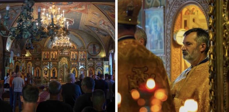 Перша літургія українською мовою у храмі ПРП. Агапіта печерського міста Одеси