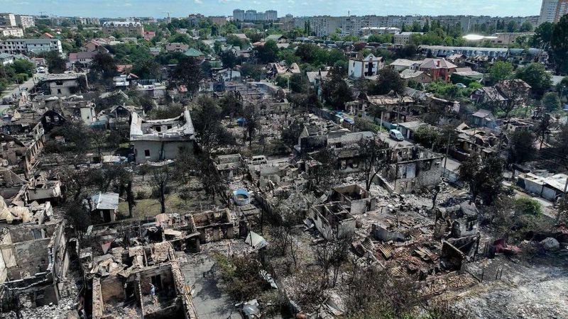 Так зараз виглядає Вишневе під Києвом після вчорашньої атаки