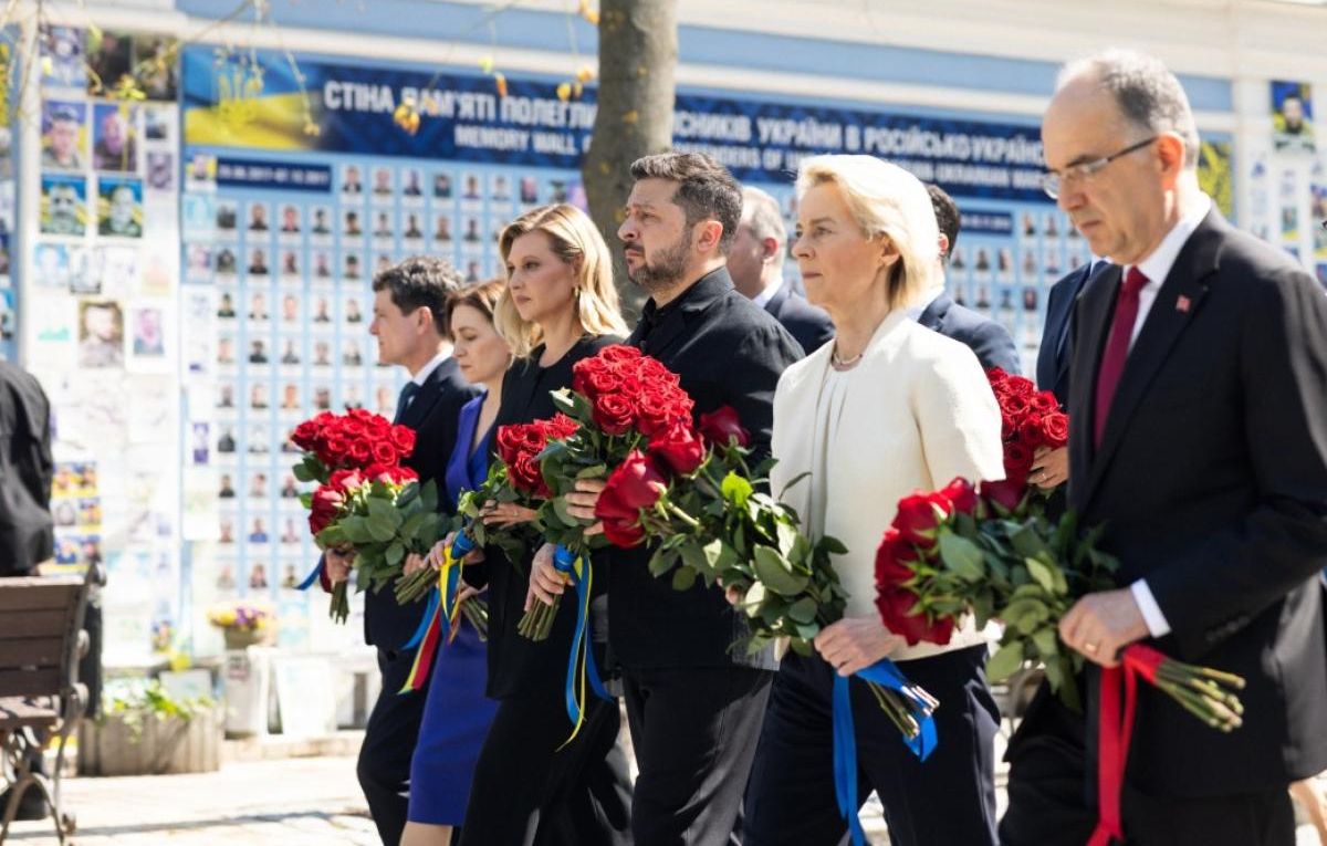 У День Української Державності європейські лідери в Києві вшанували пам’ять полеглих захисників України