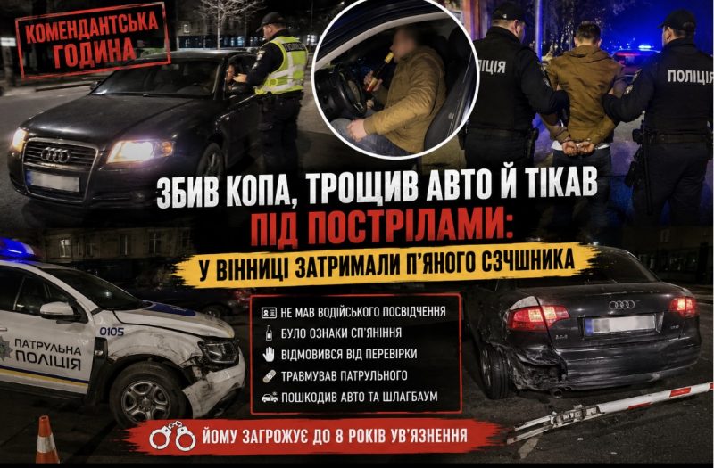 Нічна гонитва Вінницею