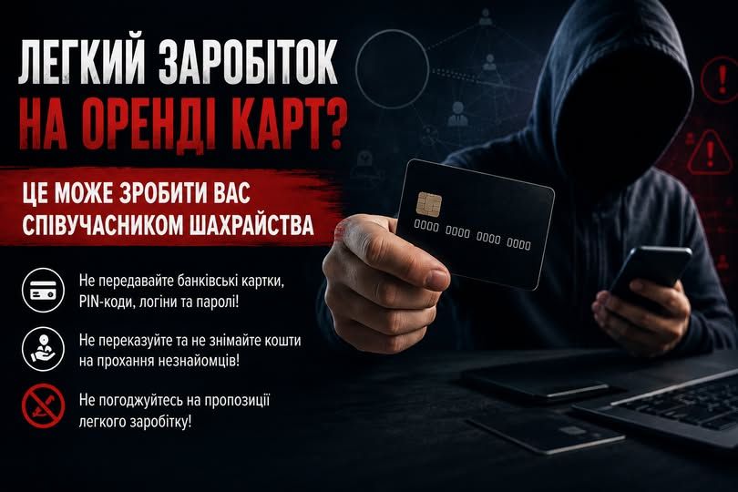 «Заробіток на оренді банківських карт»