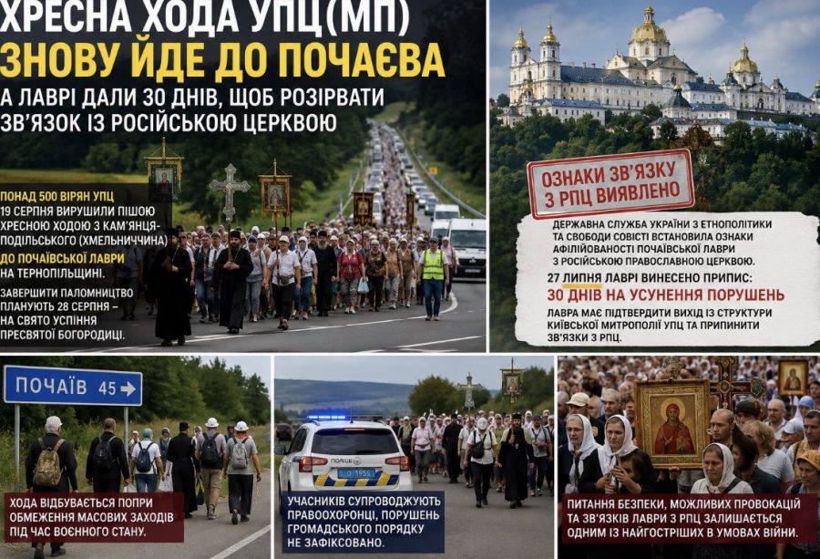 Хресна хода до Почаєва: понад 500 вірян вирушили з Кам’янця-Подільського попри заборони
