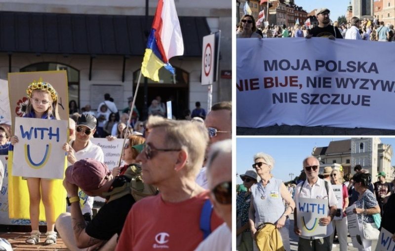 «Моя Польща не б’є і не ображає»: по всій країні поляки організували акції проти ненависті щодо українців, — RMF24