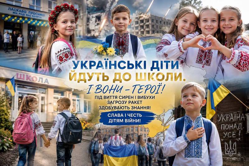 Сьогодні українські діти знову пішли до школи. І вони — справжні герої