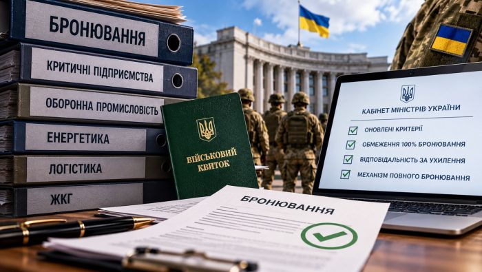 В Україні планують змінити правила бронювання від мобілізації