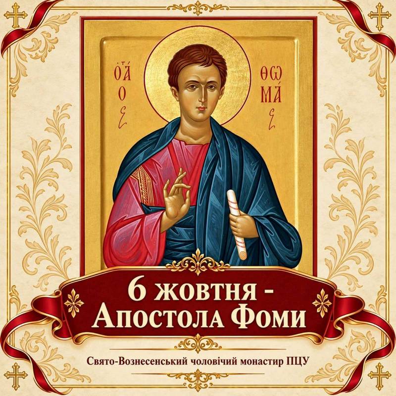 6 жовтня – Апостола Фоми